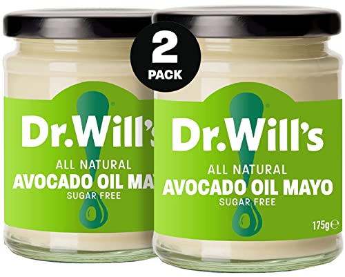 Dr Will's Natürliche Avocado Mayonnaise im Doppelpack - Ideal für Keto- und Paläo-Diät - Zuckerfrei, Glutenfrei und Milchfrei - 2 x 240g Gläser