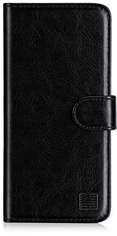 32nd Funda Flip Carcasa de Piel Tipo Billetera para Nokia 2.2 (2019) con Tapa y Cierre Magnético y Tarjetero - Negro