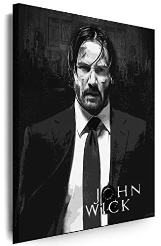 Myartstyle - Bilder John Wick 100 x 70 cm Leinwandbilder XXL - 1 Teilige Wandbilder Film Popular Movies Kunstdrucke w-P-2020-131