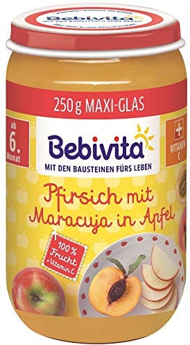 Bebivita Früchte Pfirsich mit Maracuja in Apfel, 250 g