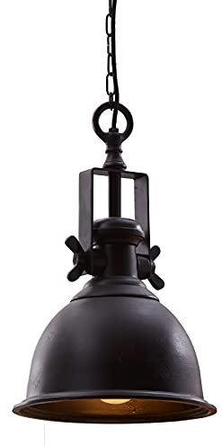 Riess Ambiente Design Hängelampe INDUSTRIAL 45cm schwarz Industrial Stil Pendelleuchte Industrielampe Pendellampe Industrieleuchte