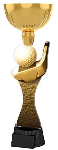 Trophy Monster Classic Golf Club Cup Award Free Engraved Plate | Bulk Trophies Deal | for Clubs & Leagues, Adult or Kids | Made from Printed Acrylic (3 sizes)