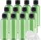 ZEOABSY 12 Pièces 100 ML Vert Bouteille en Plastique avec Bouchon à Charnière Noir, DIY Vider Bouteille Ronde en PET de Voyage pour Cosmétiques Liquides