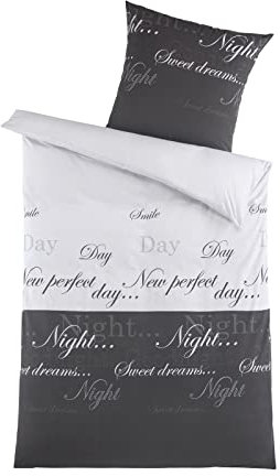 optidream Exclusiv Biber Bettwäsche 100% Baumwolle Night & Day 135x200 / 80x80