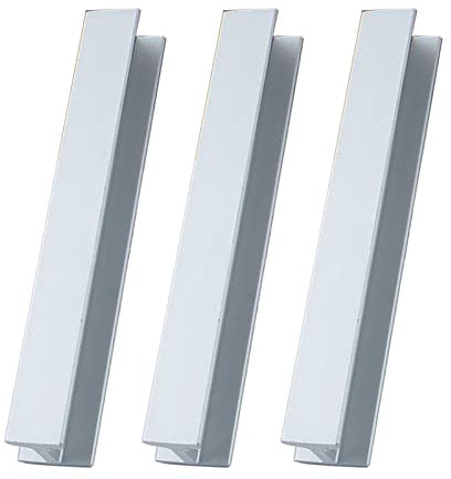 3 Pezzi Tiretti per dell'armadio autoadesiva maniglia per porta scorrevole in vetro Maniglione in Lega di alluminio Maniglie porta stalla frigorifero,Manopole per Cassetti (80mm,Silver)