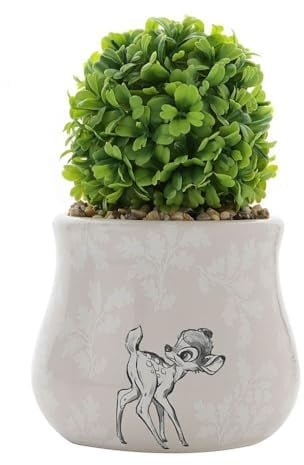 Home Forest Friends Bambi Ceramic Planter with Faux Plant