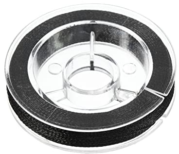 PATIKIL 50M/55 Iarde Asta Guida Avvolgimento Filo, 450D Metallico Fai-da-Te Pesca Asta Guide Fissaggio Linea, Nero