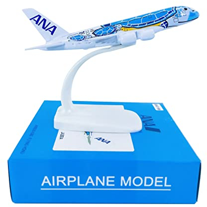 TECKEEN ANA Meeresschildkröte Malerei A380 Flugzeugmodell Legierung Modell Druckguss Flugzeug Hochsimulation Modell für Sammlung