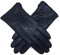TheGloveHut Damen Echtes Weiches Leder Handschuhe Vollständig Gefüttert (Marineblau, Large7.5)