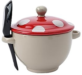 CGB Giftware | Snuggle Season Toadstool Soup Bowl with Spoon | Gift Boxed | Autumn | 350ml Capacity | GB07159