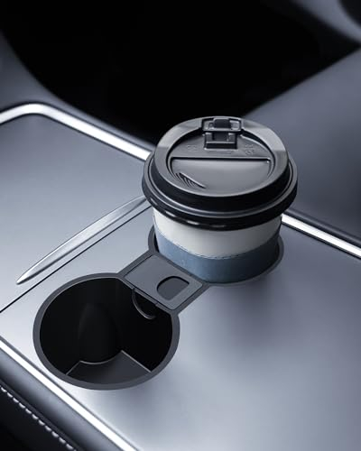 LANTU Mittelkonsole Getränkehalter Einsatz für Tesla Model Y 2021-2024 und Model 3 2021-2023 Silikon Becherhalter Tesla Model 3 Model Y Zubehör Flaschenhalter