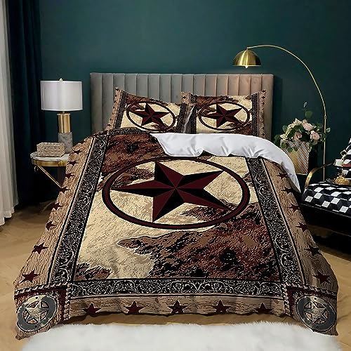 XCQHZYQ Bettwäsche 180x200 cm Pentagramm 3 Teilig Bettbezug Bettwäsche-Sets Knitterfrei Weich Mikrofaser mit 2 mal Kissenbezüge 80x80 cm, mit Reißverschluss