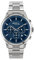 Breil Uhr Herren Kart Ziffernblatt BLAU Bewegung Chrono Quartz e Bracelet Stahl Silber EW0659