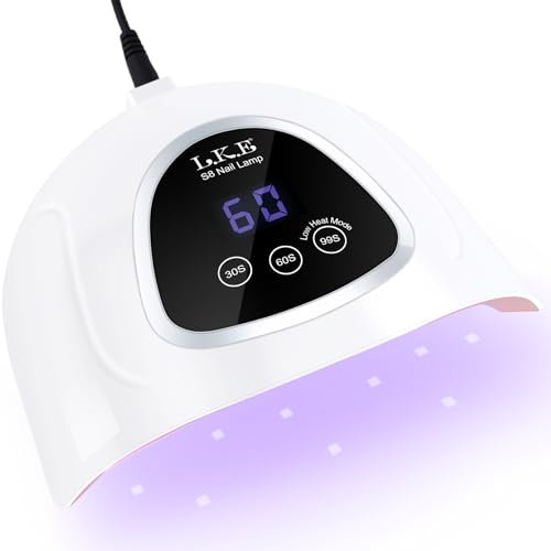 LKE UV LED Nail Lamp, 72W, 3 Timer Settings, LCD Touch Screen, Nail Dryer