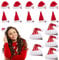 BOFUNX 15 Stücke Haarspange Weihnachten Mini Weihnachtsmütze Haarklammern Haarschmuck für Kinder Erwachsene Weihnachten Party