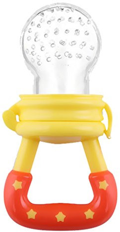 Tétine pour bébé - Fournitures d'aliments frais - Grignoteuse sans danger pour nourrissons et tout-petits - Jaune M
