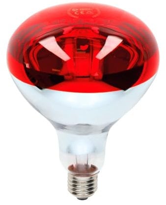 Lampada a infrarossi lampadina riscaldante 250 W E27 R125 | Lampadina di calore per pulcini | Lampada a infrarossi fisioterapia