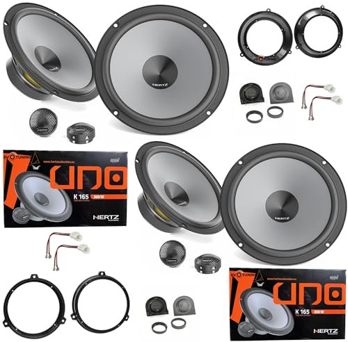 Kit Altoparlanti Casse compatibile K165 (4 woofer+4 tweeter) Anteriori e Posteriori per Fiat Panda 169 dal 2003 al 2012