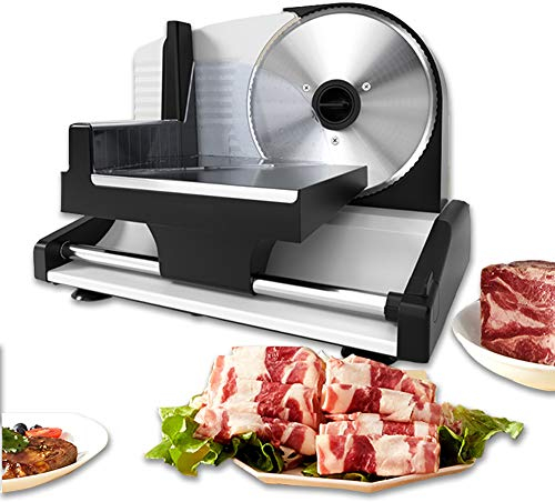 Trancheuse à viande pour usage domestique ou commercial, trancheuse à viande multifonctionnelle, trancheuse à viande congelée semi-automatique électrique maison 200 W, trancheuse à