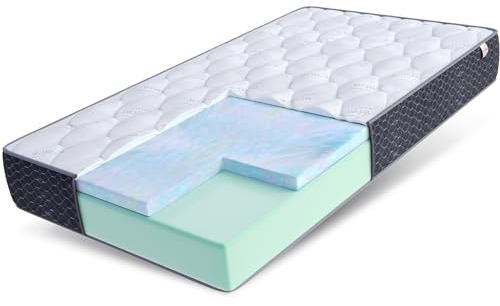 FDM Tempo Matratze 180x200 cm Kaltschaum Höhe 30 cm Härtegrad H4 Visco HR-Schaum Öko-Tex Allergikergeeignet Silver Bezug