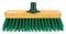 HOMESHOPA 12 Wooden Broom Head Stiff PVC Bristle Brush, Replacement Wooden Broom Head, Indoor Outdoor Stiff Bristle Floor Sweeping Brush with Plastic Fixing Bracket Connector
