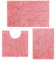 Badezimmerteppich Set 3 Stück, Badematten-Set für das Badezimmer, Badteppich rutschfest Waschbar Badematten & Badteppiche, Badezimmer Set für Dusche, Badewannen, WC Deko (Rosa)