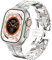 DEALELE Strap Compatible with Apple Watch 41mm 40mm 38mm, Thin Iron Man Stainless Steel Metal Replacement Bands for iWatch Series 9/8 / 7/6 / 5/4 / 3 / SE Women Men, Starlight