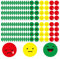 QEQSHQO 600PCS Smiley Face Sticker, Stimmungsaufkleber, Aufkleber, Smile Aufkleber Sticker, Lächeln, traurige Aufkleber,Neutral, Traurig, rot-gelb-grüne(2,5 cm)