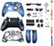Hzxkqmil Replacement Full Housing Shell Kit for Xbox One S/X Controller (Model 1708), DIY Faceplate Case Front Cover Back Plates Side Rails Buttons Accessories (Blue Camo Special Edition)