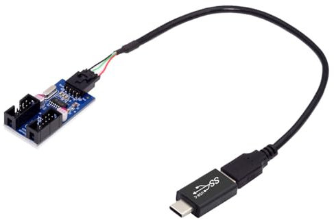 cablecc USB 3.1 macho tipo C Cable USB-C a USB 2.0 tipo A macho 1 a 2 hembra placa base 9 pines 10 pines adaptador HUB multiplicador de puerto