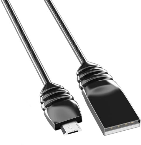 USB to Micro USB Cable 1M, Braided Micro USB Charging Cable Android Charger Cable Data Sync Lead, Micro USB Charger Cable for Samsung Galaxy S7/S6 Edge, J6, Sony, Huawei, Tablets, PS4 (Black)
