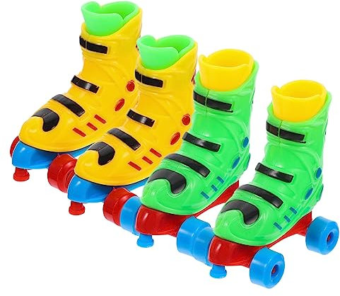 JOINPAYA Lustiges Finger-rollschuh-Set – 2 Paar Finger-Skate-Spielzeug Sportspielzeug Brettspiel-Spielzeug Kunststoff Druckentlastendes Design