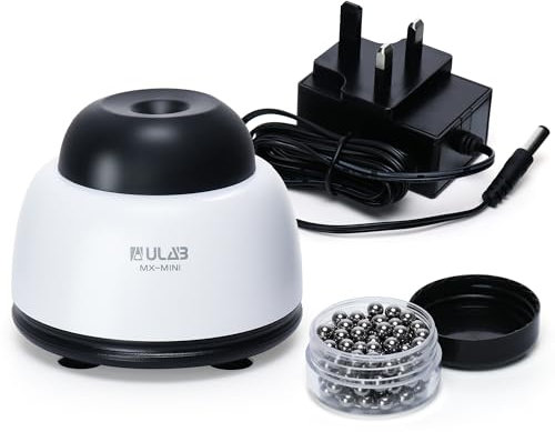 Mini Vortex Mixer with Touch Function, Lab Paint Shaker, Lab Vortexer for Tubes,Include 120 pcs Stainless Steel Mixing Balls, UMP1012