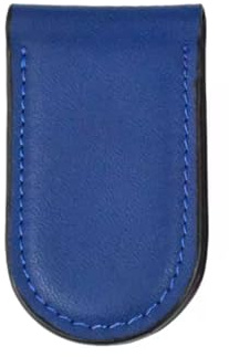 ONE SHOP di Bracalente Piero Herren Geldklammer Geldbörse Kunstleder Geld Geldklammer Damen Magnet Geldscheinklammer Geldbörse Zubehör Geldbörse Oval, blau, 6 cm, Klassisch