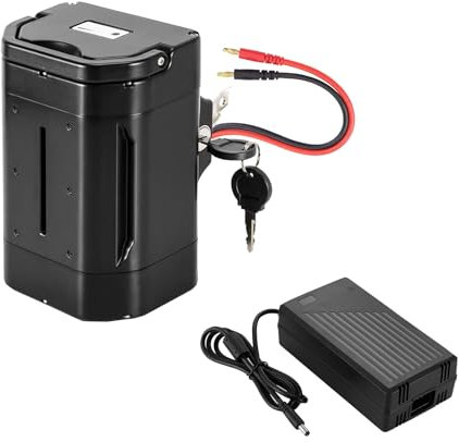 ZXLLAFT Lithiumbatterien 36 V 12 Ah 12,8 Ah 13,6 Ah 14 Ah Lithiumbatterie 36 V 10,4 Ah Herausnehmbare Batterie für Motoren bis 550 W mit Ladegerät und 4-poligem Anschluss,36v12.8ah