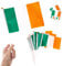 10pcs Small Irish Flags on Sticks & 2pcs Tattoos, Mini Ireland Flags St Patricks Day Decorations Ireland St. Patrick's Day Hand Flags Irish Party Decorations for National Day Parade Football Matches