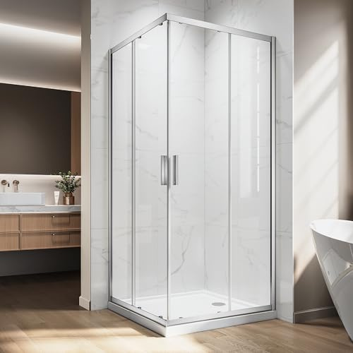 Xilewying Corner Shower Door 34x34, 1/4 Tempered Glass