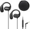 MOXKING Wired Open-Ear Earphone with Microphone Volume Control & Calls with in-Line Controls, 3.5mm Jack, and Wrap Around Over-Ear Hook
