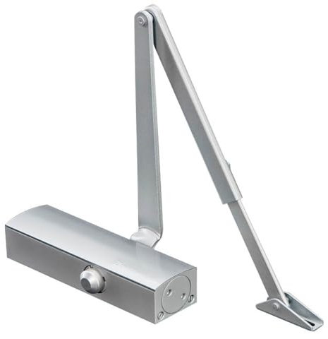Automatic Door Closer, 180° hydraulic door closer, Dual speed control valves, for doors from 40 to 65kg, Steel arm for slide mounting, for building access, offices and stores