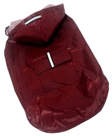 VICASKY wasserdichte Regenjacke Mit Kapuze Für Große Hunde Reflektierende Haustier-Regenmantel Aus Nylon Verstellbarer Knopfleiste Wasserdichtes Outdoor-Material Für Welpen