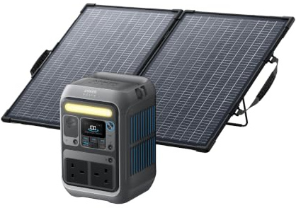 Anker SOLIX C300, 300W 288Wh Portable Power Station with 100W Solar Panel | LiFePO4 Battery, Peak 600W, 140W Two-Way Fast Charging, Solar Generator for Outdoor, Camping, Traveling, Emergencies