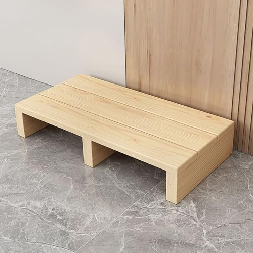 Pounjsd Tritthocker für den Innenbereich,massives Holz, Betttritthocker, tragbarer einzelner Holzerhöhung,Tragbare Stehhilfe für Bad, Küche & Innen/Außen, One Step Stool,ideal für ältere Menschen