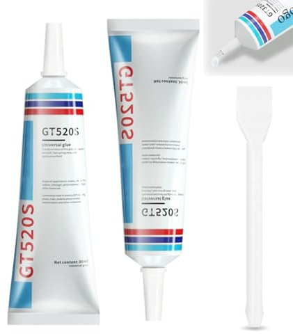 Strong Fabric Glue for Clothes, Clear Washable Waterproof Fabric Adhesive, Waterproof Clear Leather & Carpet Glue, Contact Adhesive for All Fabrics, Cotton, Denim, Linen, Polyester, Doll Repair 2pcs