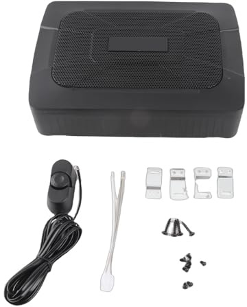 Zohisin Subwoofer alimentato sotto il sedile da 6 x 9 pollici Amplificatore integrato Subwoofer attivo ultra sottile e sottile da 150 W RMS per auto