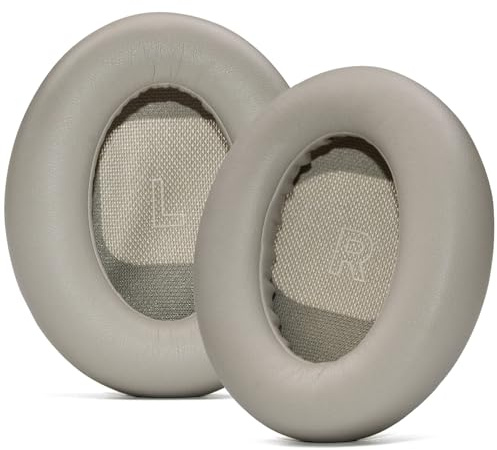 INF Ersatz-Ohrpolster (2er Pack) in Grau, aus Proteinleder & Memory-Schaum für Bose QuietComfort Ultra Kopfhörer