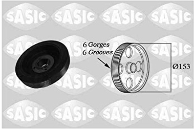 Sasic 2150027 Riemenscheibe, Kurbelwelle