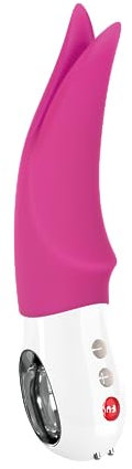 FUN FACTORY Externer Klitoris-Vibrator VOLTA (Pink) – Leiser & kraftvoller Auflegevibrator zur Stimulation von Klitoris, Nippel, Penis - 100% medizinisches Silikon mit LOOP Griff