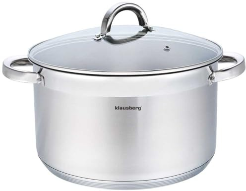 Topf mit Deckel in vielen Größen 0.5L bis 14L Kochtopf Töpfe Induktion Edelstahl Klausberg (14L)