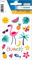 HERMA 15461 Aufkleber Flamingo klein groß, 15 Stück, Sommer Sticker mit Sonne Palme Eis Wassermelone Motiv, Kinder Etiketten für Fotoalbum Tagebuch Scrapbooking Geburtstag Deko Briefe DIY Basteln