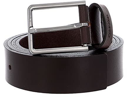 Calvin Klein Herren Gürtel 3.5 cm Essential Belt Ledergürtel, Braun (Dark Brown), 95 cm